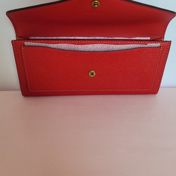 COACH Wyn Crossgrain Leather Wallet –Sport Red 🎈$121.⭐ - Picture 14 of 16